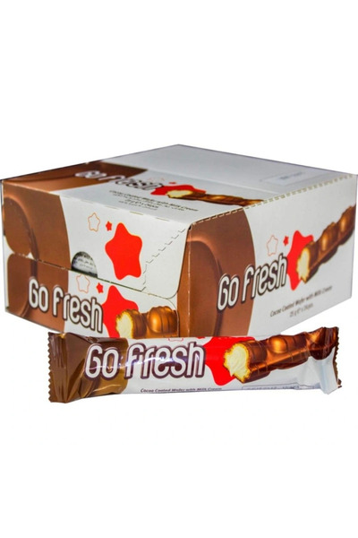 Go رقائق ويفر مغطاة بالكاكاو الطازج مع شوكولاتة كريمة الحليب - 25 غرامًا