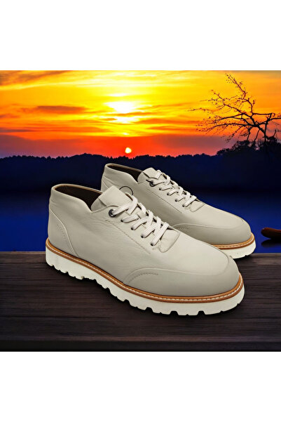 VİVA SHOES 100% Genuine Leather Eva Sole Men's Half Boots