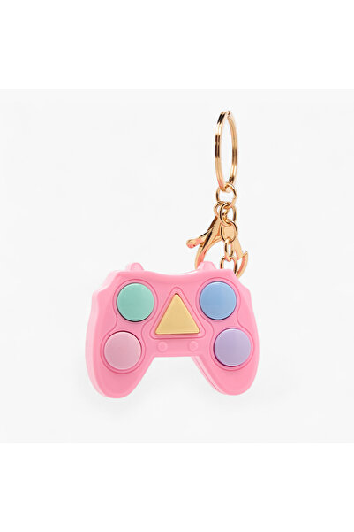 Lifestyle سلسلة مفاتيح على شكل وحدة تحكم ألعاب فيدجيت مع خطاف على شكل جراد البحر