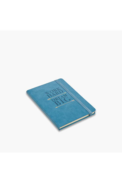 Lifestyle دفتر ملاحظات مسطر ذو غلاف مقوى مطبوع عليه شعار، 96 صفحة