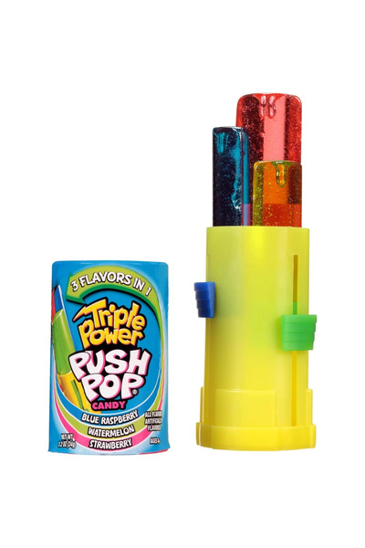 Triple باور بوش بوب كولا توت العليق والفراولة، 3 قطع في قطعة واحدة - 34 غرام