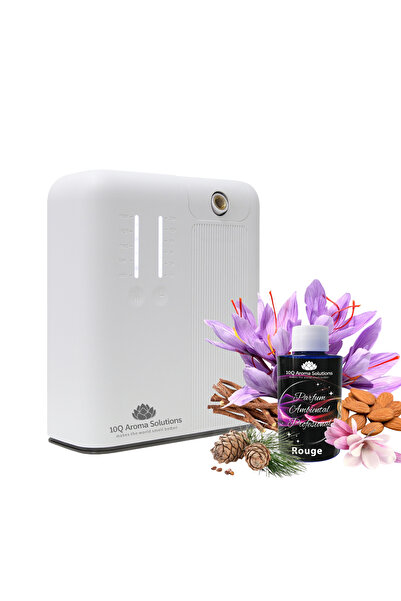 10Q Aroma Solutions Promo Pack: Professional Ambient Fragrance Device 10Q Aroma Smart OV3 White + Rouge 100 gr