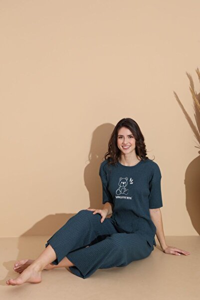 Welike Women's striped pajamas Anna blue