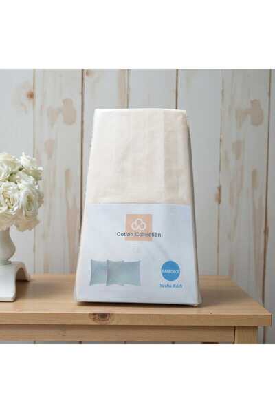 Cotton Collection Cotton Fabric Double Pillowcase / Ecru
