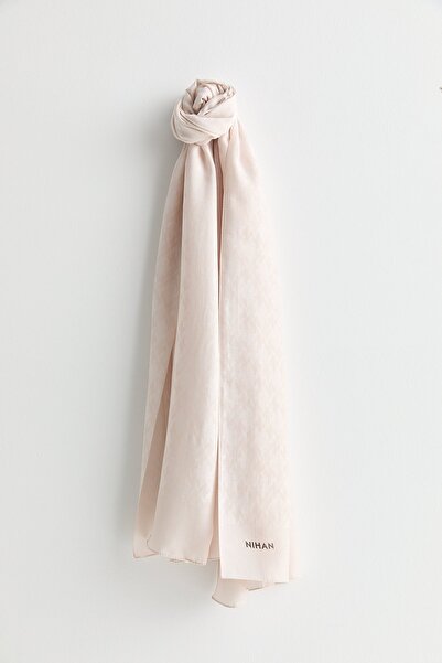 Nihan Desenli Lyocell Şal Bej