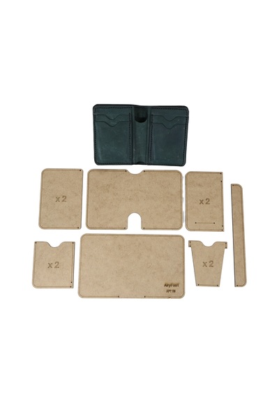 AiryFooT 8 Kartlıklı, Para Bölmeli Cüzdan Şablonu 7 Parça Kalıp Aft05