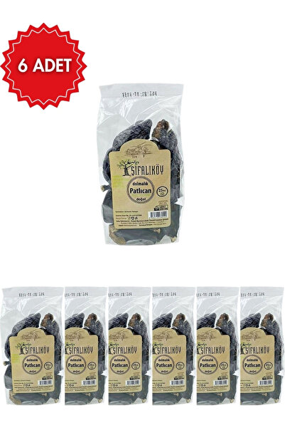 Şifaköy Şifalıköy Aydın Kurutulmuş Patlıcan 20’li x 6 Adet | Dolmalık Kuru Pa...