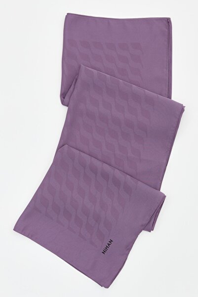 Nihan Jakar Desenli Eşarp Lila - 57915