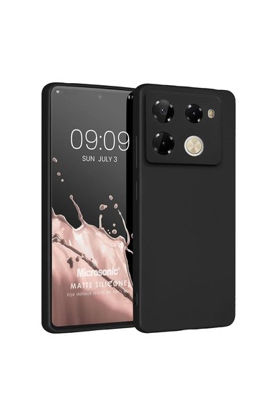 Microsonic Matte Silicone Infinix Note 40 Pro 4g Case Black