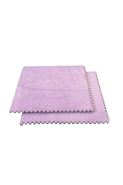 PROCART Fluffy puzzle mat, 61.5x61.5x1.7 cm, EVA foam, set of 2 pieces Light purple