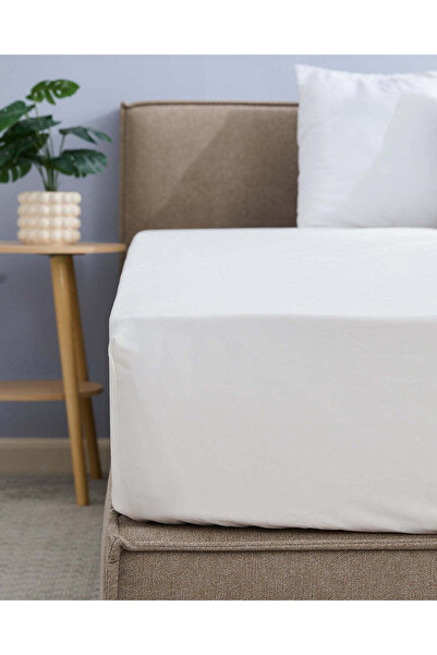 REDTAG White Fitted Sheet (Super King Size)