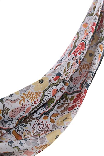 Nihan Desenli Soft Eşarp Ekru