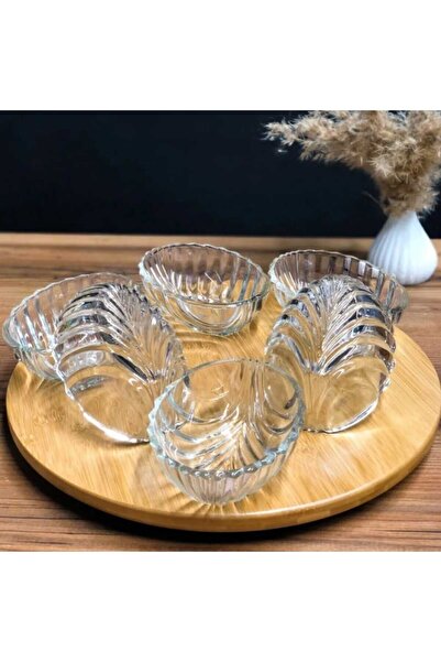 dealshopromania Set de 6 boluri din sticlă în formă de frunză cu Moș Crăciun