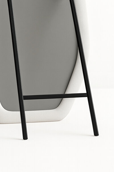 Ebticar Large White Bouclé Mirror 180×80