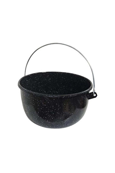 dealshopromania Cratiță emailată neagră cu mâner din sârmă 22 cm 3,5 litri