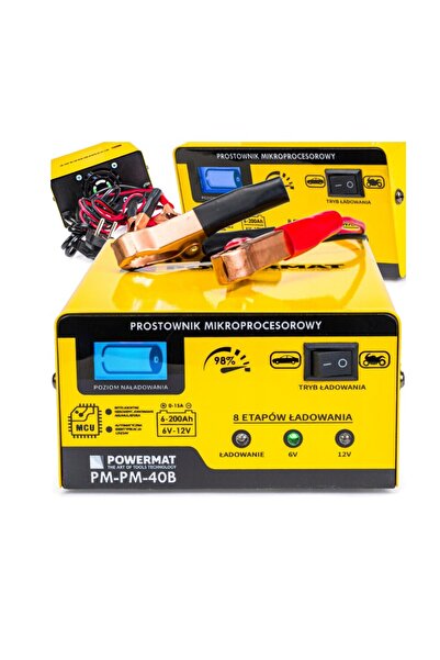 Powermat Redresor cu microprocesor, 40B baterie 6V 12V,