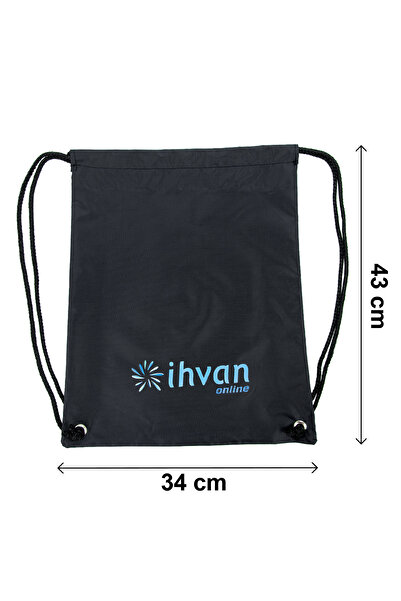 ihvan online Hajj Umrah Slipper Bag, Waterproof, Drawstring Adjustable Bag Backpack Black