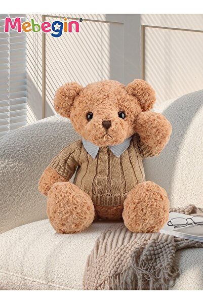 MEBEGIN دب تيدي محشو 50 سم، دب تيدي ذو شكل فريد، دب بني محشو أشعث، لعبة قطيفة...