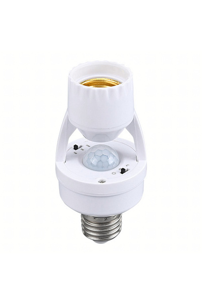 zola E27 bulb socket with motion and twilight sensor, 60W, 360°, 6 m, time and lighting adjustment
