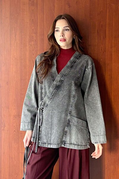 Ceylan Otantik Anthracite Double Breasted Jacket