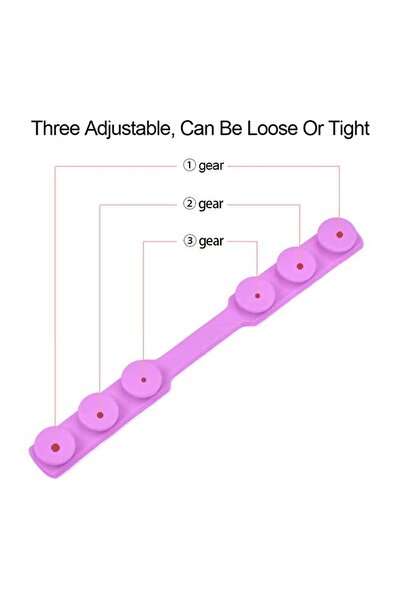 Generic 4-piece set of adjustable, anti-slip mask extender straps, pink