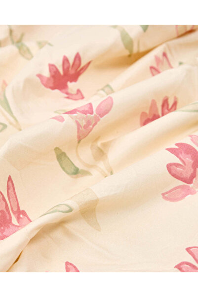 REDTAG Pink 3 Piece Floral Printed Flat Sheet (King Size)