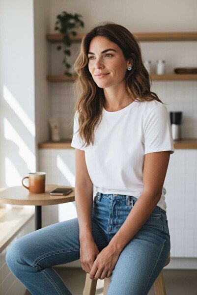 Pawnest Handmade طقم أقراط كابوشون أزرق مكون من قطعتين بنمط زهرة البابونج الص...