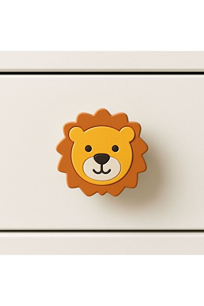 ka tasarım Minipaws Head Collection Montessori Children's Baby Room Handle Sold as a Set of Two