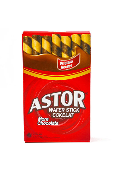 Astor Chocolate Wafer Sticks Cokelat 40gms, 120kal Crunchy Delight Sticks Pack of 3