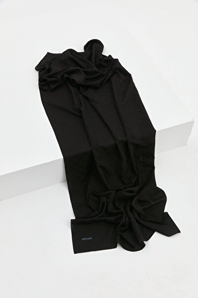 Nihan Baklava Desen Şal Siyah