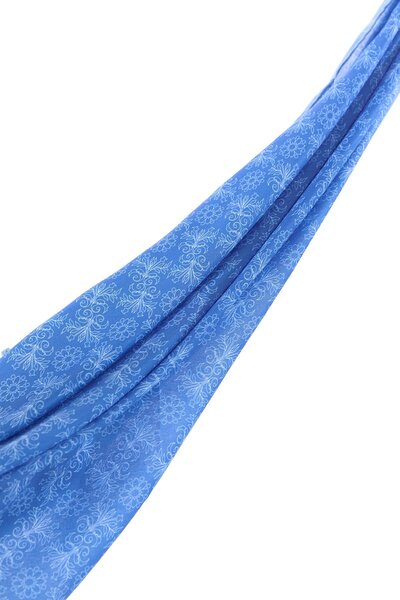 Nihan Desenli Soft Eşarp Mavi