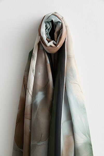 Nihan Floş Natural Fly Şal Haki