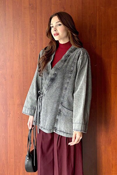 Ceylan Otantik Anthracite Double Breasted Jacket