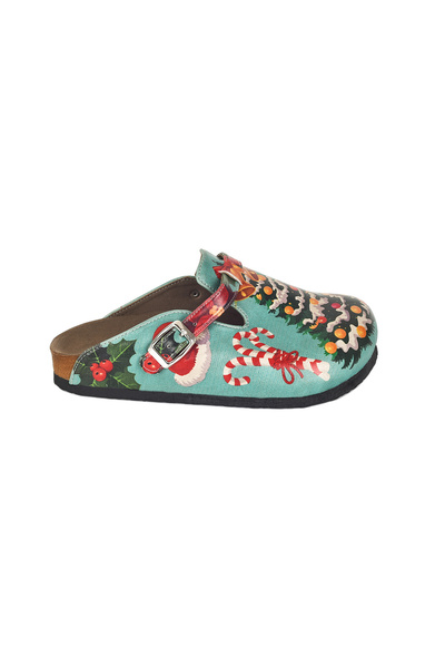 Streetfly Кольорові жіночі тапочки з новорічним принтом