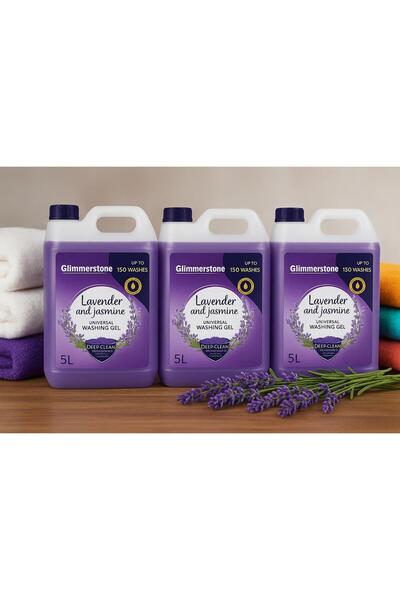 GLIMMERSTONE Universal Laundry Gel, 15 L, Set of 3, Lavender & Jasmine, 450 W...