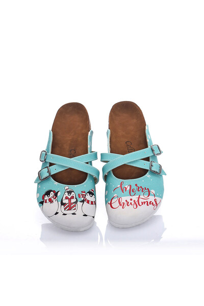 Streetfly New Year Themed Printed Colorful Women's Slippers