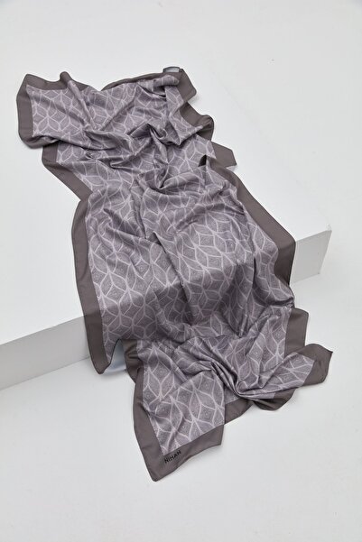 Nihan Desenli Twill Şal Gri