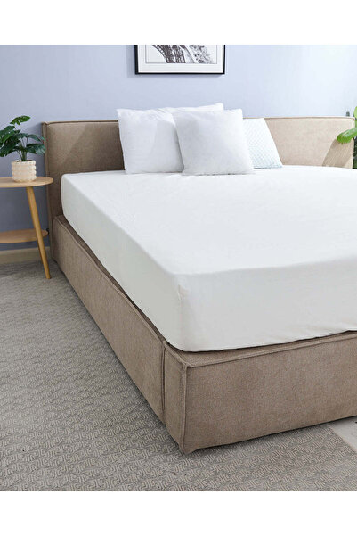 REDTAG White Fitted Sheet (Super King Size)