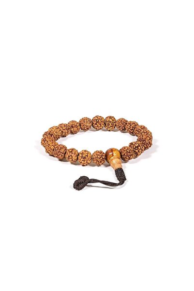 Bracelet Mala/brățară reglabilă, rudraksha, 21 mărgele -- 0.8 cm