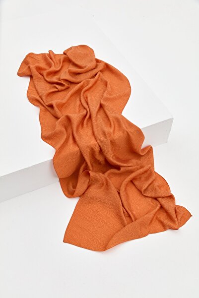 Nihan Tuğba Zebra Desen Şal Turuncu