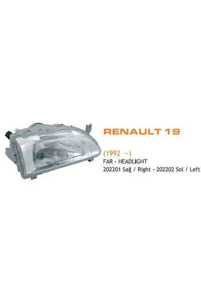 AYFAR Renault 19 R19 Far Sağ 1992++ 202201