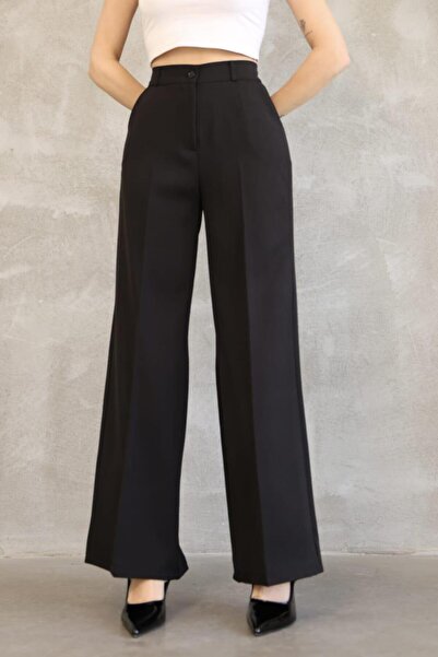 HA-KA GİYİM Women's Imported Doubleface Fabric Palazzo Fit High Waist No Fading Quality Product