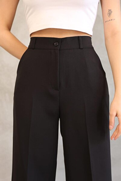 HA-KA GİYİM Women's Imported Doubleface Fabric Palazzo Fit High Waist No Fading Quality Product