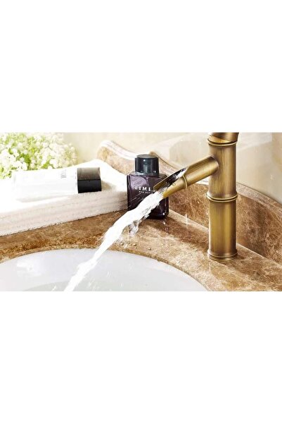 Trendy's Medium Height Basin Faucet – Bamboo Style, Antique Bronze