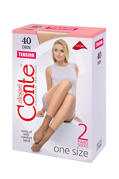 Conte Elegant Șosete scurte 1/2 din Lycra pentru femei, Tension 40 Den - , 36-39 (23-25)