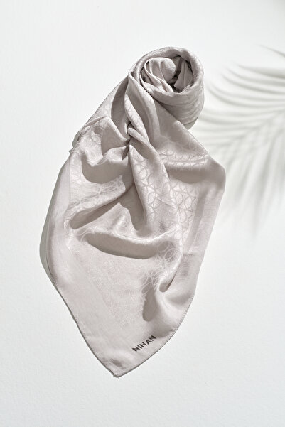 Nihan Jakarlı Pamuk Lyocell Eşarp Gri