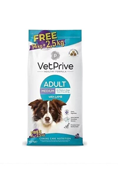VetPrive Vet Prive Adult Kuzu Etli Yetişkin Köpek Maması 14+2.5 Kg