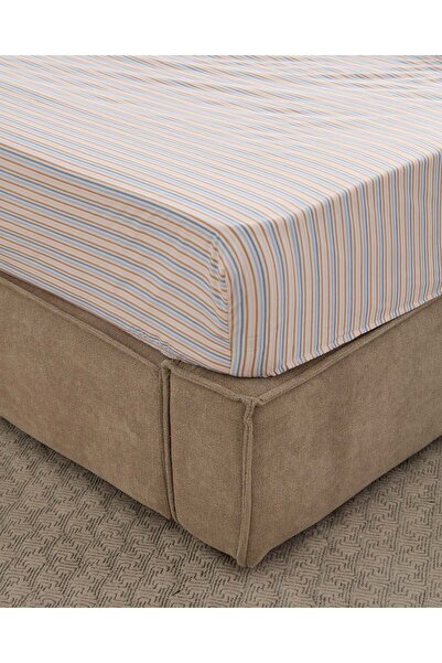 REDTAG Multicolored Stiped Fitted Sheet (Double Size)