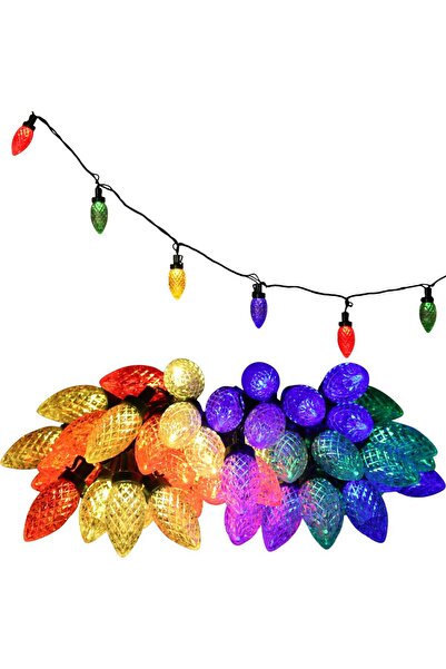 Goliat LAMPKI CHOINKOWE SZNUR DEKORACYJNY SZYSZKI 50 LED MULTIKOLOR