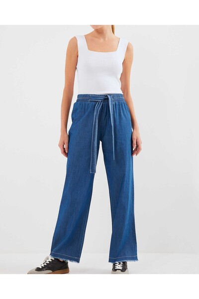 Modamorfo 6469 Bol Leg Jeans Pants - Dark Blue